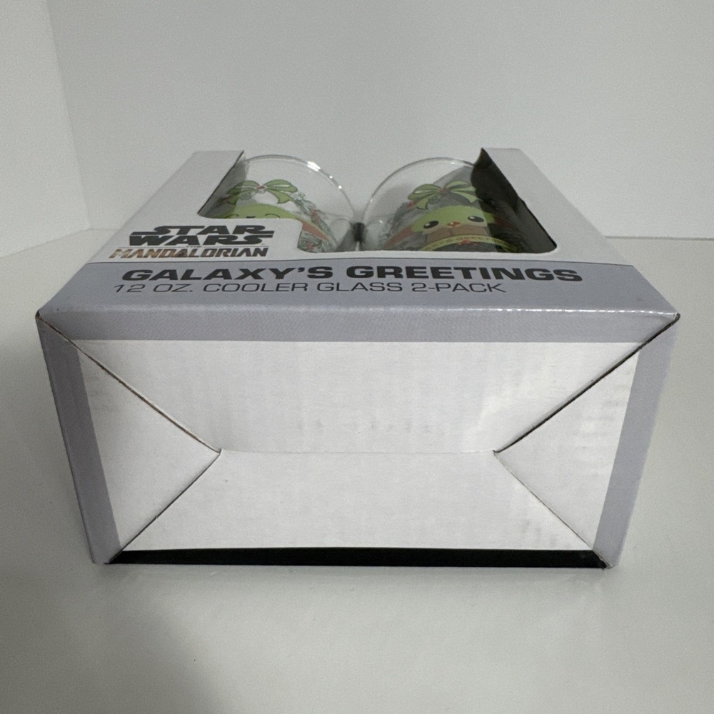 Disney Star Wars the Mandalorian Galaxy's Greetings 12oz Cooler Glass 2-pack‎ - Picture 8 of 8